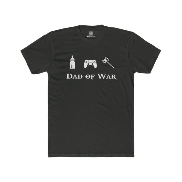 Gaming Dad Cotton Crew Tee - 'Dad of War' Shirt for Fathers Day, Birthdays, and Gamer Dads