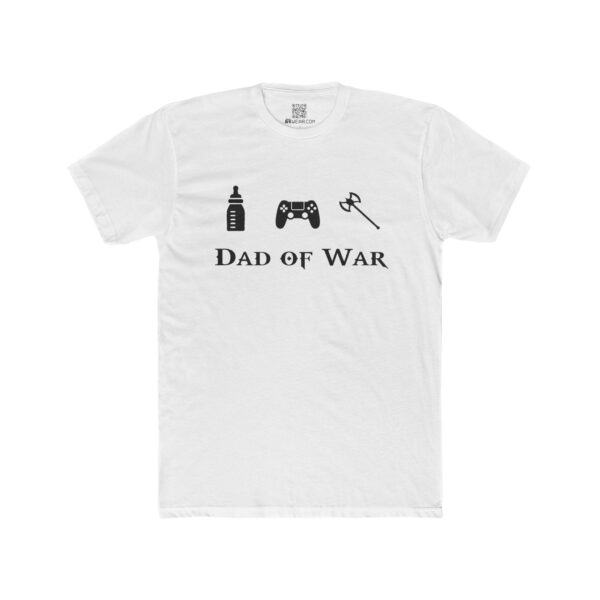 Gaming Dad Cotton Crew Tee - 'Dad of War' Shirt for Fathers Day, Birthdays, and Gamer Dads - Image 4